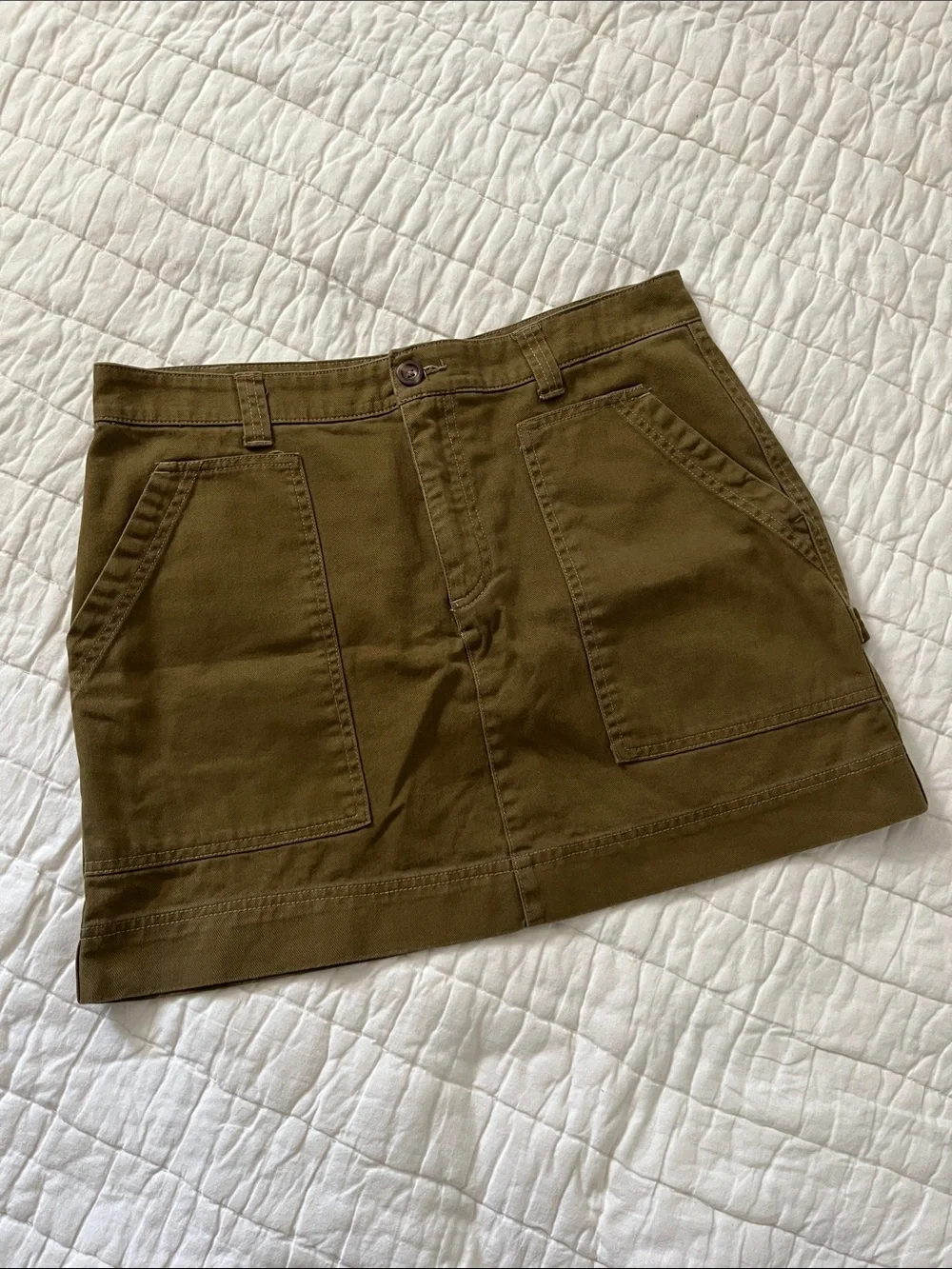 Old Navy Olive Utility Mini Skirt